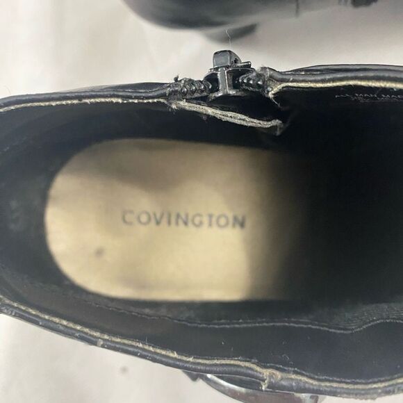 Covington‎ 7.5 black western style ankle boots zip up - Picture 2 of 9